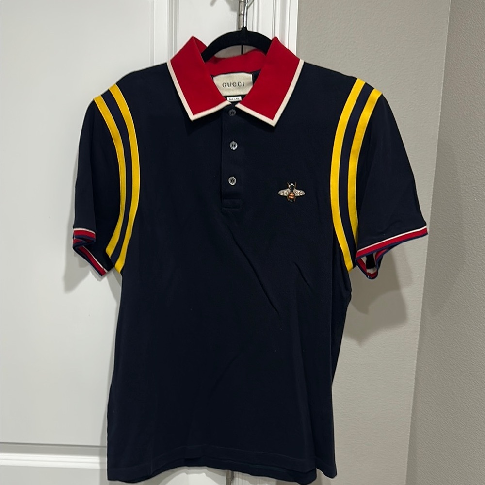 Gucci Polo with Red and Yellow Stripes